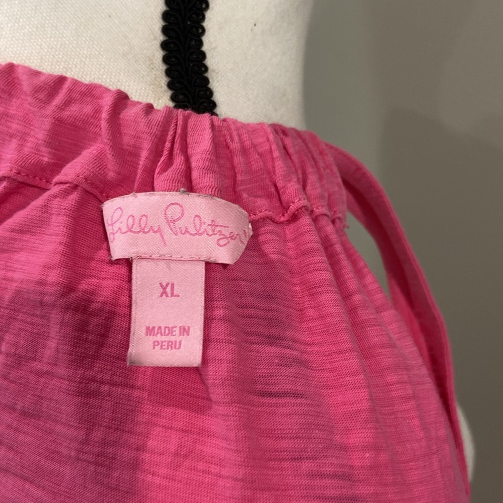 Lilly Pulitzer Pink Relaxed V-Neck Tank Top - Picture 3 of 3